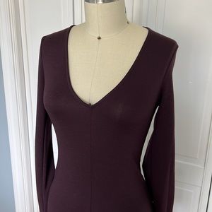 Zara Burgundy Bodycon dress size small